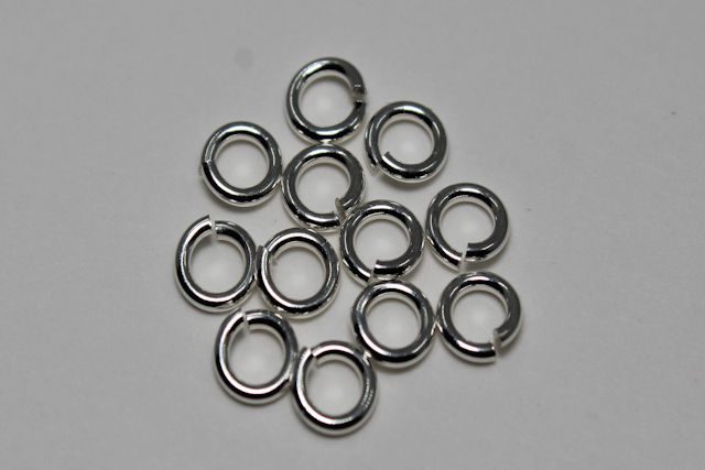 Biegering 925 4mm  12 Stück