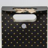 Karton Täschli mit Mäscheli schwarz/gold 16x6cm – Bild 3