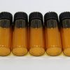Glasfläschli braun 5ml mit Deckel schwarz 5 Stück – Bild 2