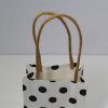 Karton Täschli schwarz/weiss Pünktli 12x8cm /5 Stück – Bild 2