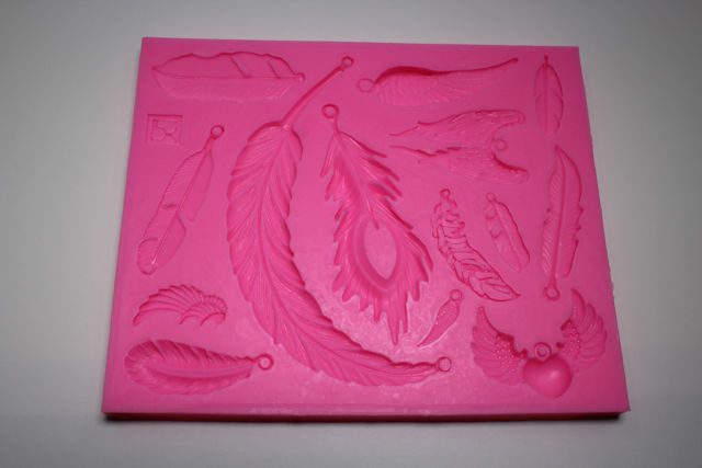 Silikon Mold Federn/Flügel 12,5x12,5cm