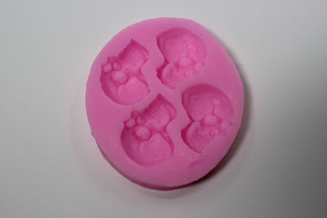 Silikon Mold Totenkopf klein 4 Stück