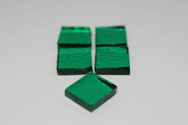 Fusing Glas grün 5 Stück