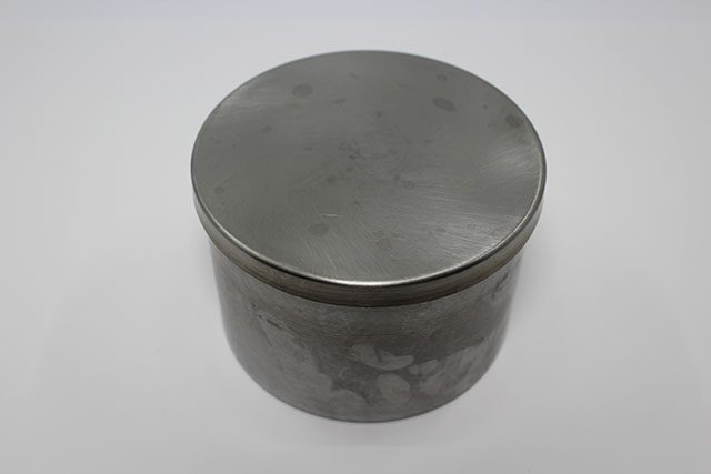 Edelstahlbehälter rund Durchm 9cm Höhe 6cm