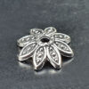 Perlkappe geschwärzt Blume Durchm. 8mm Höhe 3mm 925 Silber – Bild 2