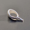 Einstecköse Oval 999 Silber 6x3.9mm – Bild 2