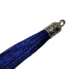 Quaste Polyester mit Metallkappe Länge 5cm dunkelblau – Bild 2