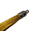 Quaste Polyester mit Metallkappe Länge 5cm gold – Bild 2