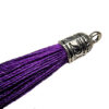 Quaste Polyester mit Metallkappe Länge 5cm violett – Bild 2