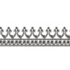 Flachdraht mit Krone 935 Silber 5.7mm / 0.68mm 10cm – Bild 2